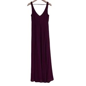 Show Me Your MuMu Dress Small Merlot Chiffon Jenn Maxi Bridesmaid Wedding